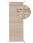 Teppich aus recyceltem Material Rene Beige - 70 x 200 cm