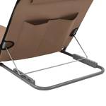 Chaise de plage Marron - Métal - 53 x 47 x 160 cm
