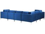 Ecksofa EVJA Blau - Marineblau - 300 x 235 cm - Armlehne davorstehend links - Ecke davorstehend rechts