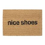 Paillasson coco «Nice Shoes» Noir - Marron - Fibres naturelles - Matière plastique - 60 x 2 x 40 cm