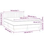 Boxspringbett 3017290-19 Hellgrau - 144 x 203 cm