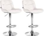 Barhocker Vonore 2er Set Creme - Silber