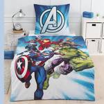 Bettwäsche Avengers Marvel 2-tlg. Blau - Grün - Rot - Textil - 135 x 200 x 1 cm