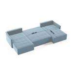 Ecksofa Big Sofa Eckcouch Molo U Form Blau