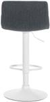 Tabouret de bar Hover Gris lava - Blanc