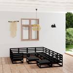 Garten-Lounge-Set 3009729-1 (12-teilig) Schwarz - Massivholz - Holzart/Dekor - 70 x 30 x 70 cm