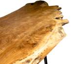 Konsolentisch Baumkante Amazonas Beige - Massivholz - Holzart/Dekor - 41 x 95 x 95 cm