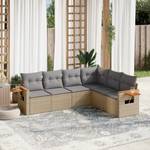 Gartensitzgruppe K6260(6-tlg) Beige - Massivholz - 69 x 62 x 62 cm