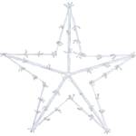 Weihnachtsbeleuchtung in Form von Stern Weiß - Metall - 85 x 10 x 85 cm