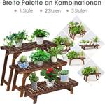 3tlg. Blumenst盲nder Holz Pflanzenregal