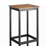 Tabouret de bar Fyrk lot de 2 Noir - Marron - Bois manufacturé - 34 x 78 x 30 cm