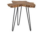 Table basse CAMROSE Noir - Marron - Bois massif - 60 x 56 x 60 cm