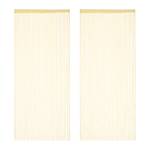 2 x Fadenvorhang beige 90 x 245 cm Beige - Textil - 90 x 245 x 1 cm