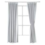 Baumwoll-Vorhang Largo Silber - Textil - 140 x 245 x 245 cm