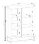 Vitrine DARK Braun - Holzwerkstoff - 93 x 133 x 39 cm