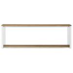 Étagère murale double 30x120x48 Blanc Blanc - Bois massif - Bois/Imitation - 120 x 47 x 30 cm