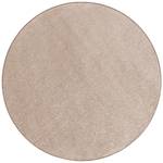 Hochflor Velours Teppich Luna Rund Taupe - 100 x 100 cm