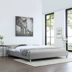 Lit 180x200 cm gris NIZZA 180x200 cm Gris - Textile - 192 x 30 x 216 cm