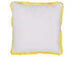 Coussin décoratif MANJU Gris - Blanc - Jaune - Textile - 45 x 12 x 45 cm