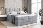 Boxspringbett BOXI1 KING Grau - Breite: 120 cm