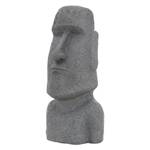 Osterinsel Kopf Figur 38x32x78 cm Grau Grau