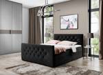 Boxspringbett MOLIE Schwarz - Breite: 142 cm