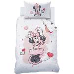 Babybettwäsche Minnie Mouse in Biber Pink - Rot - Weiß - Textil - 100 x 135 x 1 cm