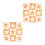 18x pièces de tapis de jeu orange-beige Beige - Orange