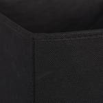 2 x Aufbewahrungsbox Stoff schwarz Schwarz - Papier - Textil - 30 x 30 x 30 cm