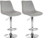 Tabouret de bar Toni Lot de 2 Gris