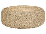 Pouf BACKAN Beige - Bleu - Fibres naturelles - 50 x 20 x 50 cm