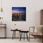 Tableau manhattan sunset 100 x 100 cm - Verre