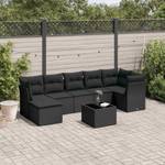 Gartensitzgruppe K6861(8-tlg) Schwarz - Massivholz - 69 x 62 x 55 cm