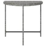 Gartentisch Grau - Metall - Rattan - 80 x 75 x 80 cm