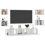 TV-Schrank 7er Set D645 Cremeweiß - Tiefe: 60 cm