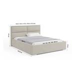 Doppelbett Polsterbett Cali Beige - Breite: 217 cm