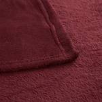 1 x Kuscheldecke Fleece bordeaux Rot - Textil - 220 x 1 x 220 cm