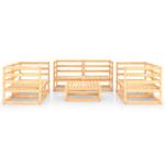 Garten-Lounge-Set Braun - Massivholz - Holzart/Dekor - 70 x 30 x 70 cm