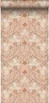 Tapete Blumenmuster im Jugendstil 7435 Pink