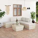 Garten-Lounge-Set (6-teilig) 3016490-11 Weiß - Holzwerkstoff - Holzart/Dekor - 60 x 30 x 60 cm