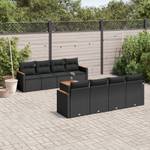 Gartensitzgruppe K4715(9-tlg) Schwarz - Massivholz - 69 x 62 x 55 cm