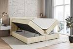 Boxspringbett MOETI Ecru - Breite: 120 cm - H4