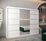 ARMOIRE À PORTES COULISSANTES VERONA 2 Gris miroir - Blanc - Largeur : 250 cm