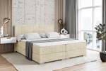 Boxspringbett MOETI Ecru - Breite: 140 cm - H4