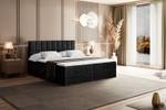 Boxspringbett MIAMI Schwarz - Breite: 120 cm - H4