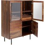 Vitrine Ravello I Marron - Bois massif - 100 x 140 x 45 cm