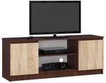 TV-Schrank K140 2T 1S CLP Eiche Sonoma Dekor - Wenge Dekor