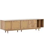 Buffet bas Coeus Ⅶ Marron - Bois manufacturé - Métal - Polyrotin - 190 x 52 x 40 cm