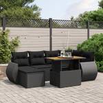 Gartensitzgruppe K908(7-tlg) Schwarz - Massivholz - 69 x 62 x 55 cm