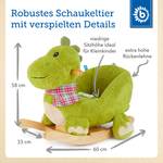 Schaukeltier Dino Grün - Textil - 35 x 54 x 60 cm